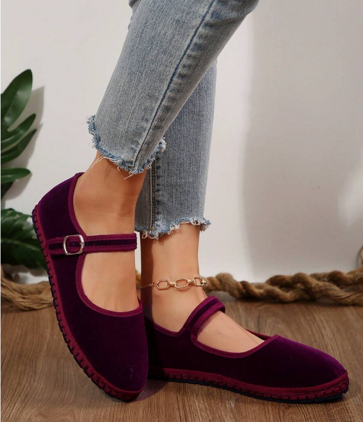 Velvet Elegant Ballet Flats