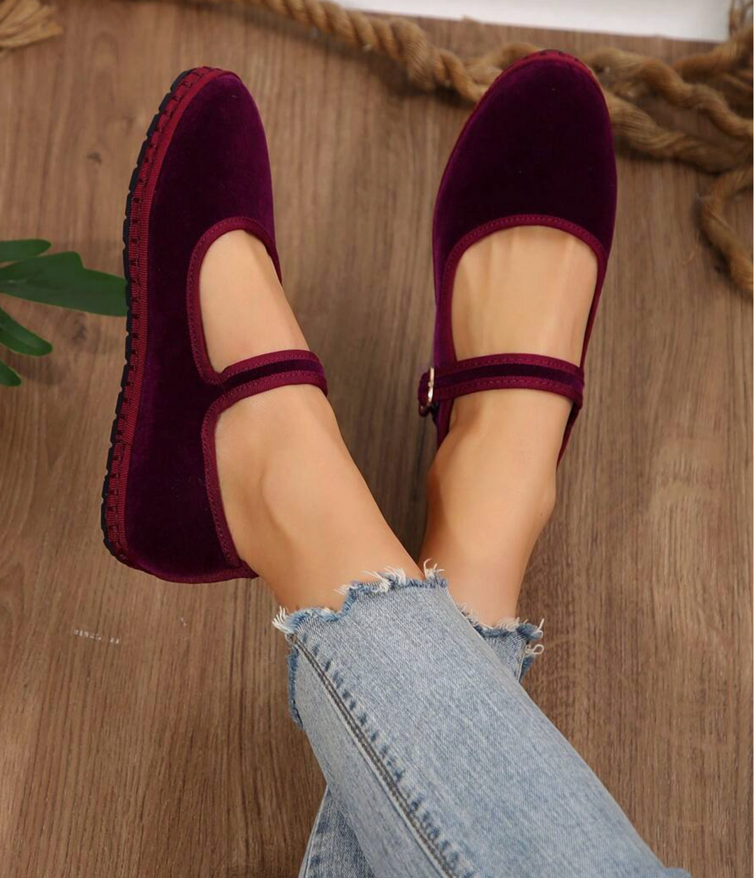 Velvet Elegant Ballet Flats
