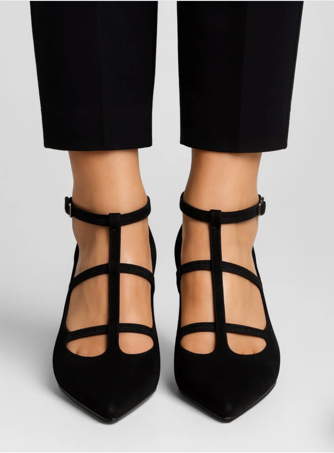 Low Heel Ankle Strap Shoes