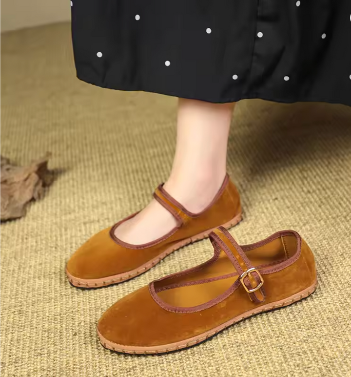 Velvet Style Mary Jane Shoes