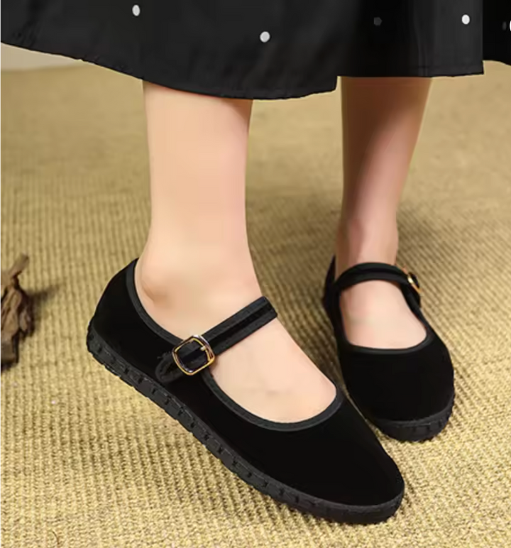 Velvet Style Mary Jane Shoes