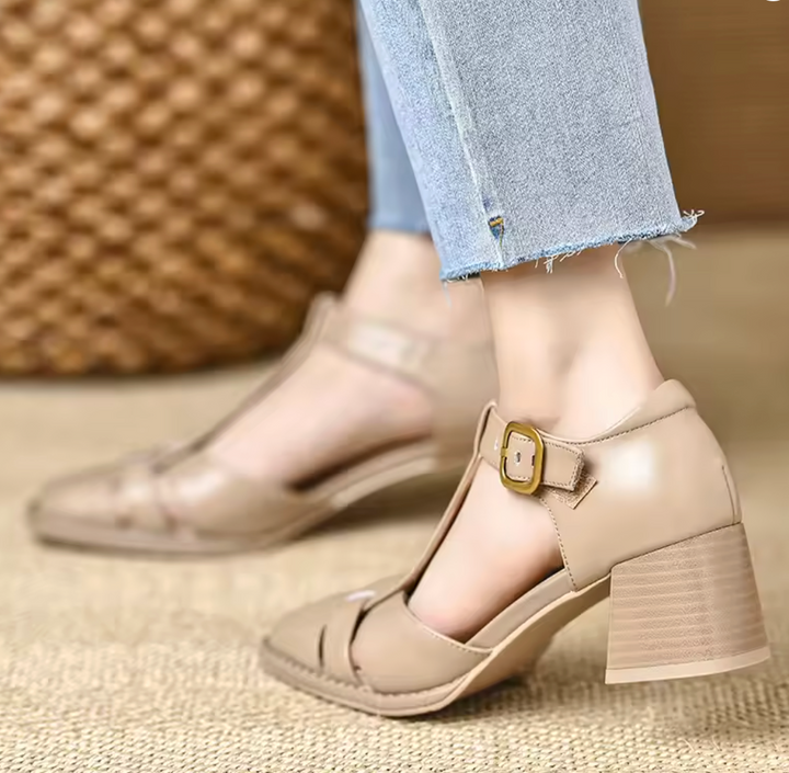 High Heels Buckle Shoes