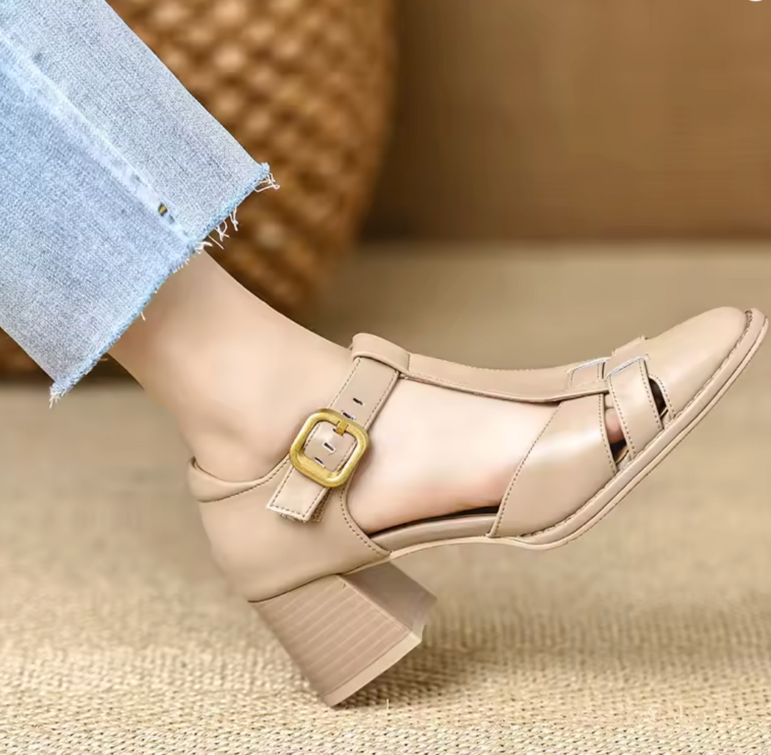 High Heels Buckle Shoes