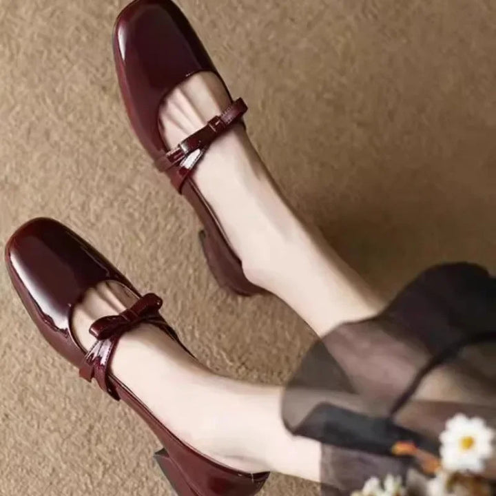 Retro French Shoes with Bow