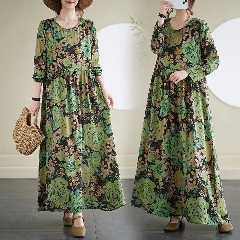 Round Neck Loose Dress