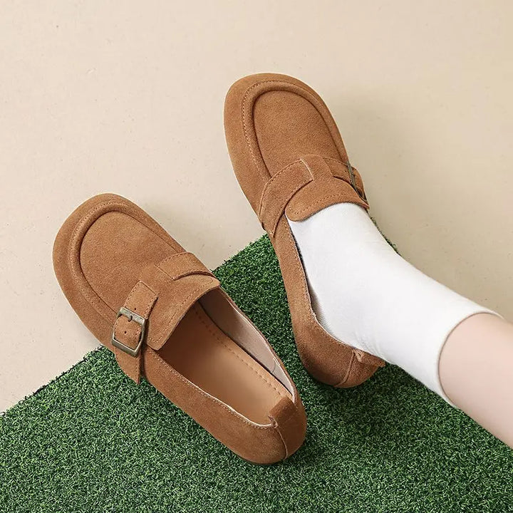 Square Toe Bucket Flats