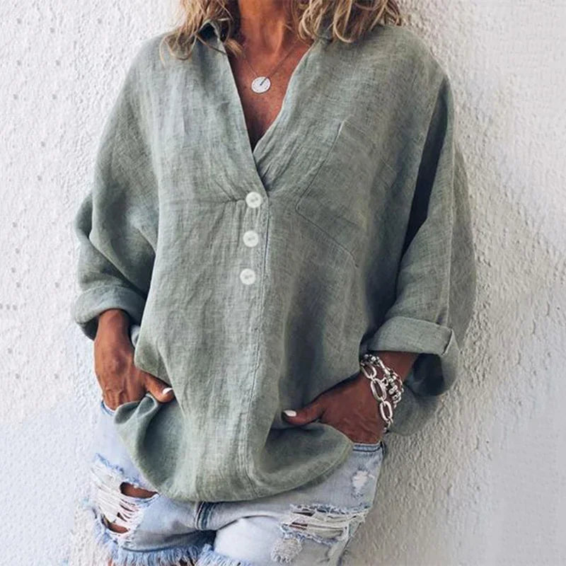 Plus Size V-neck Shirt