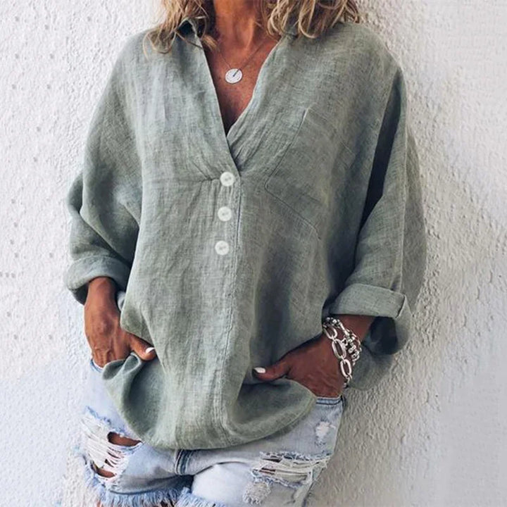 Plus Size V-neck Shirt