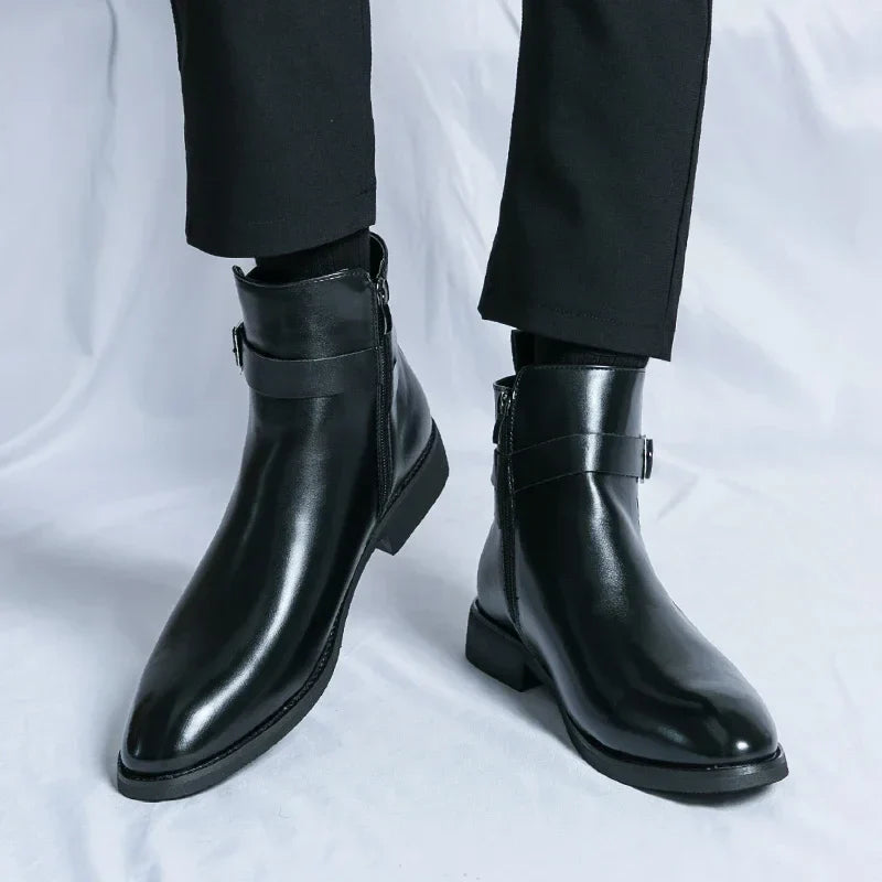 Buckle Chelsea Boots