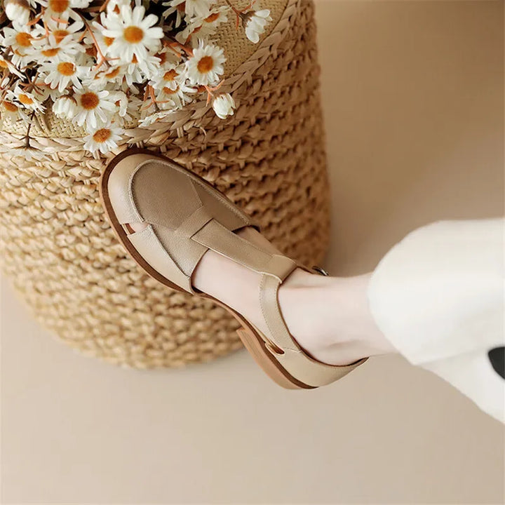 Leather T-Bar Mary Jane Shoes