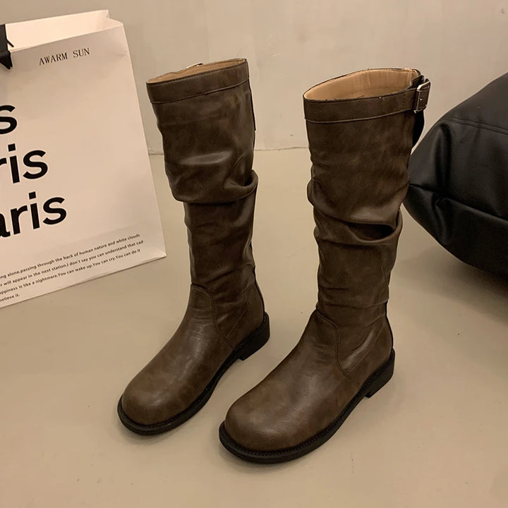 Retro Knee High Boots