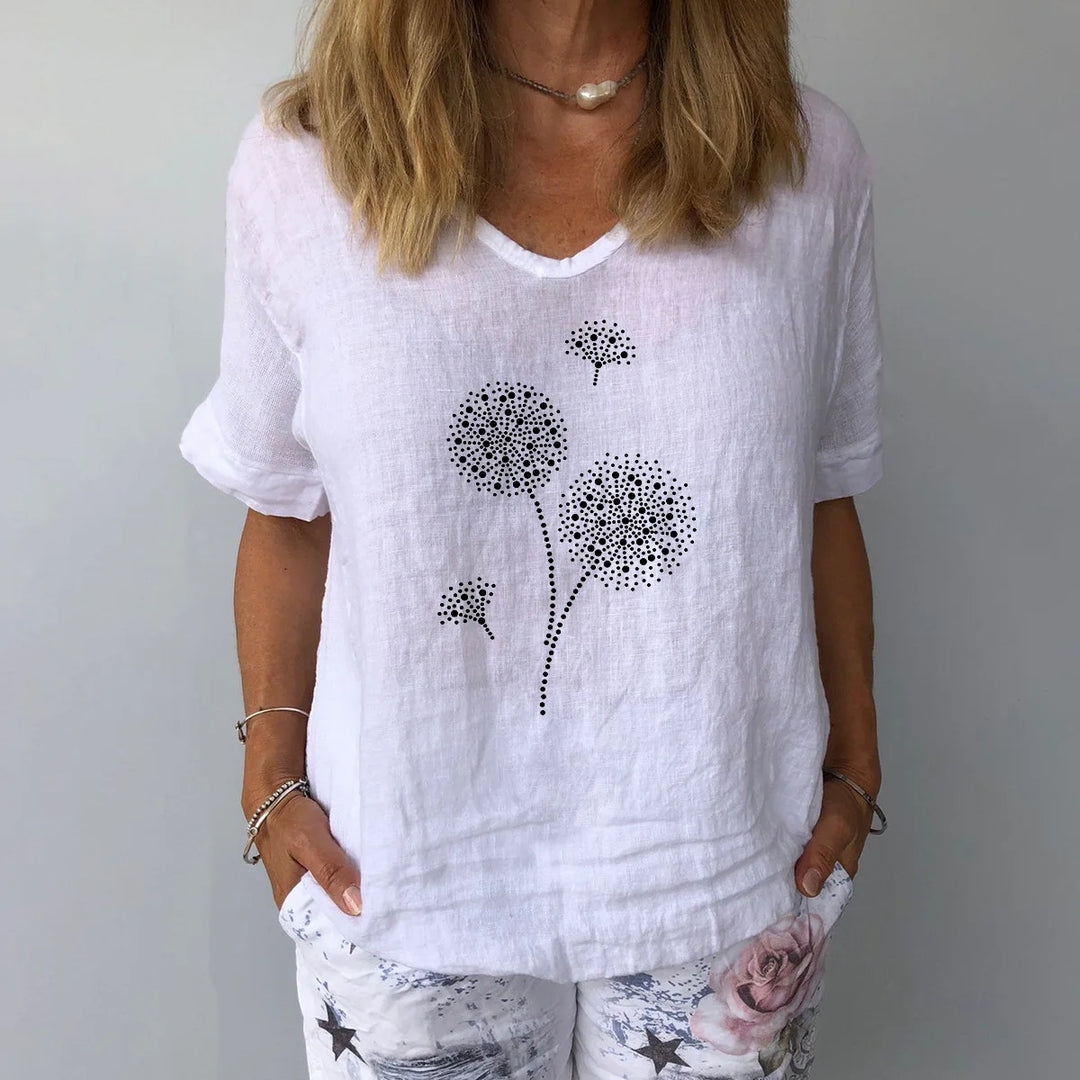 Loose Floral Blouse