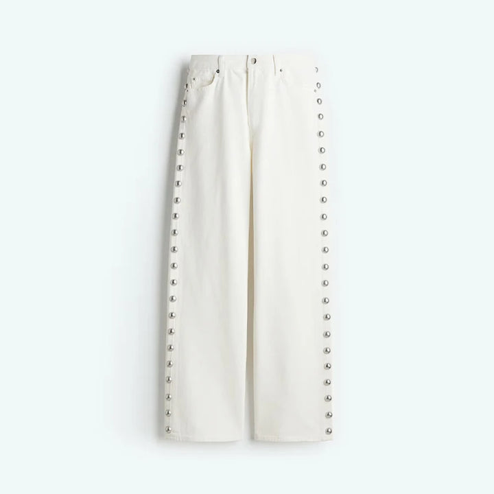 Street Denim with pearls