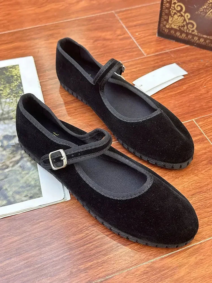 Velvet Elegant Ballet Flats