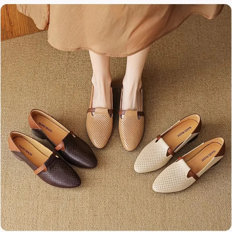 Pointed Toe Mesh Loafers