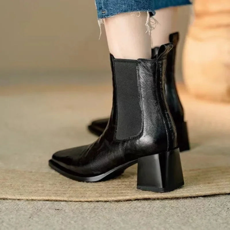 Thick Heel Elegant Boots