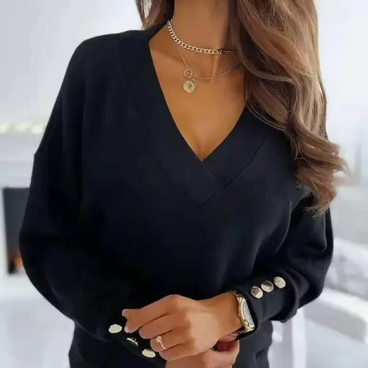 V-neck Long Sleeve Top