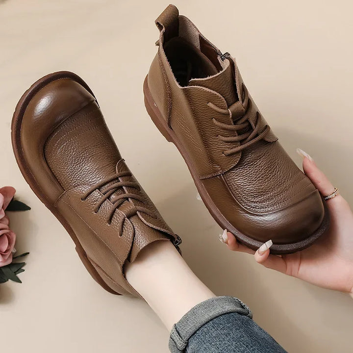 Low Heel Retro British Style Ankle Boots