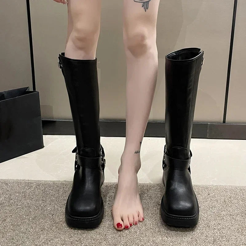 Buckle Gothic Boots