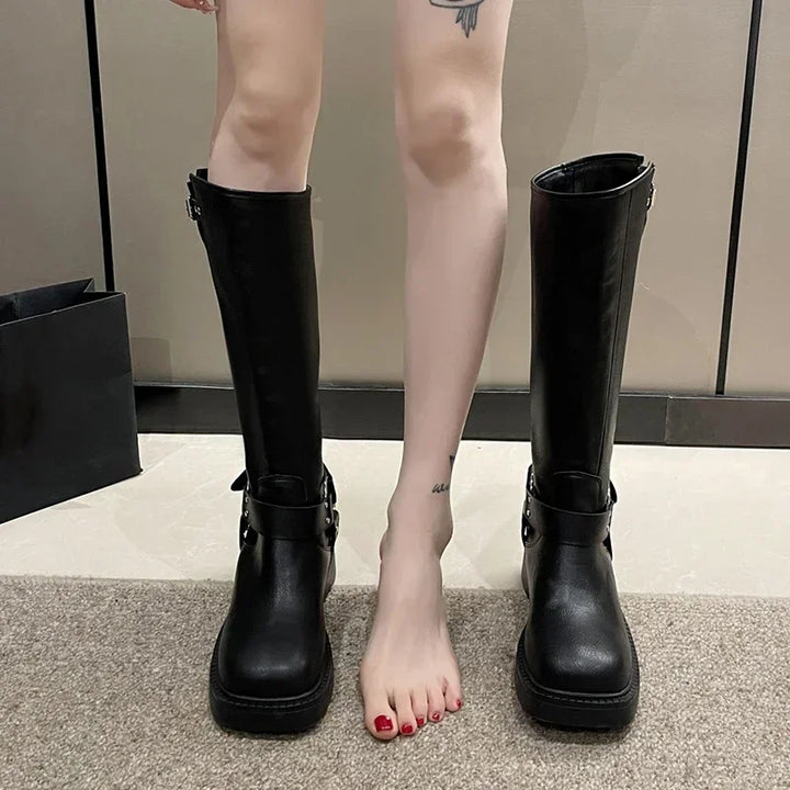 Buckle Gothic Boots