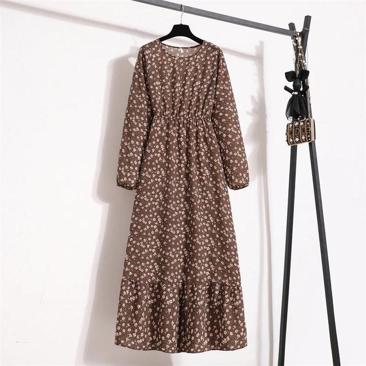 O-neck Long Sleeve Dress