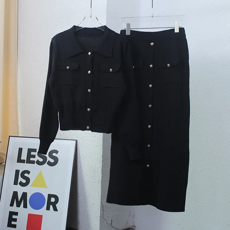 Knitted Blazer Set