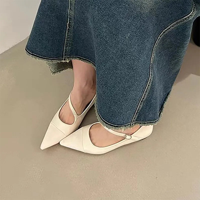 Flats Pointed Toe Mary Jane Shoes