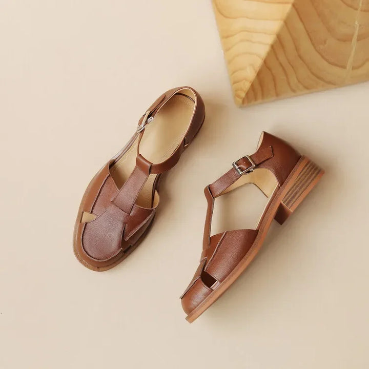 Leather T-Bar Mary Jane Shoes