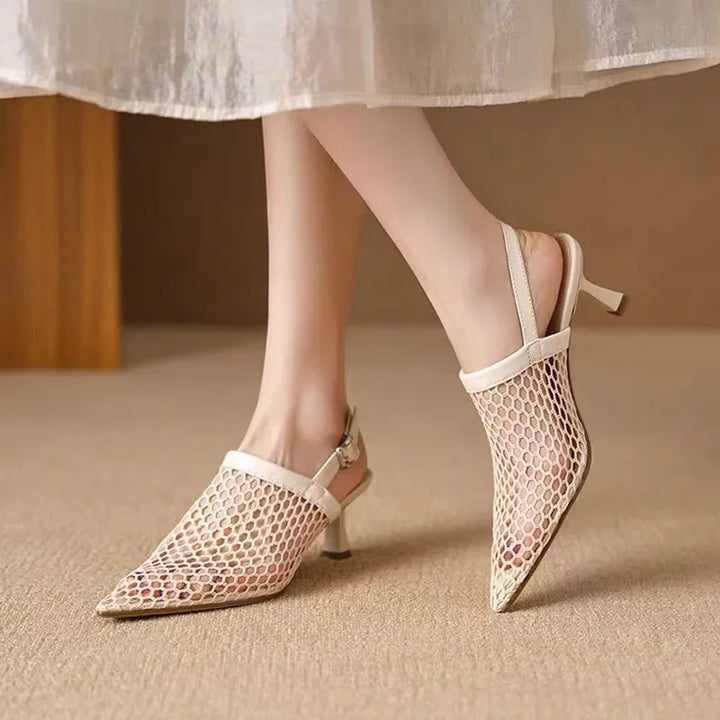 Breathable Mesh Pointed Toe Stiletto