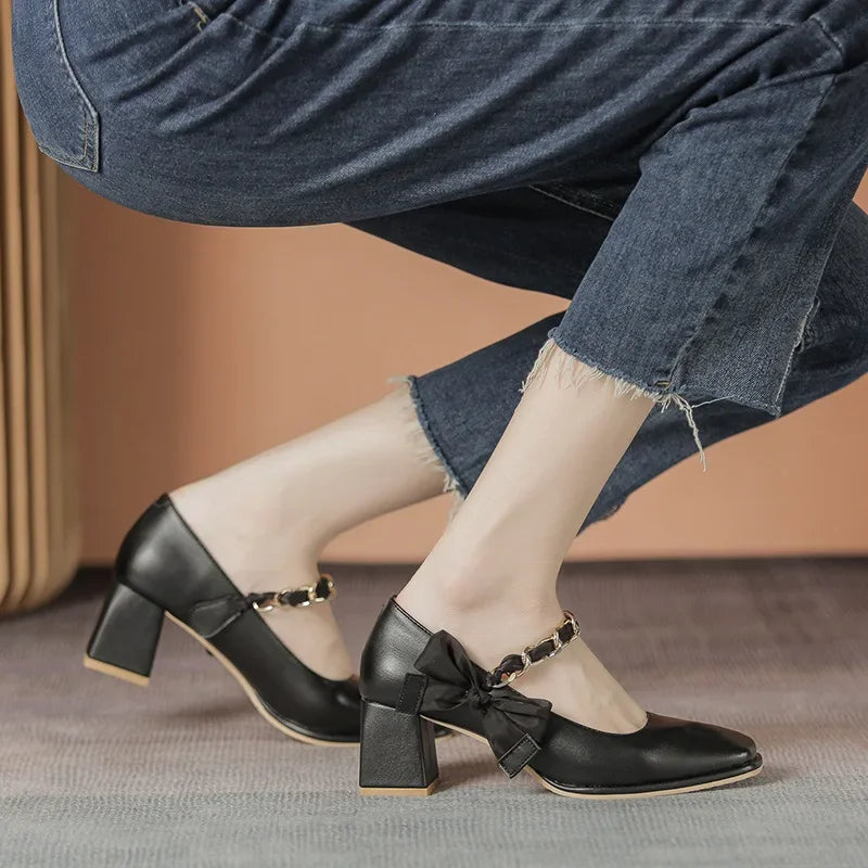 French Vintage Mary Jane Shoes