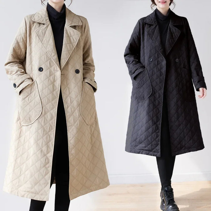 Diamond Grid Loose Style Coat