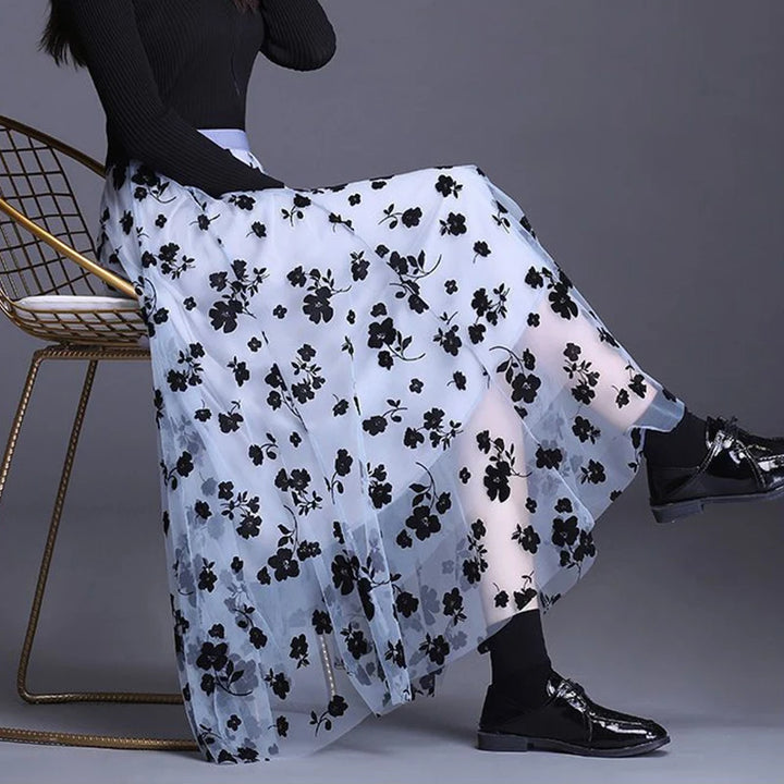 Floral Loose Midi Skirt