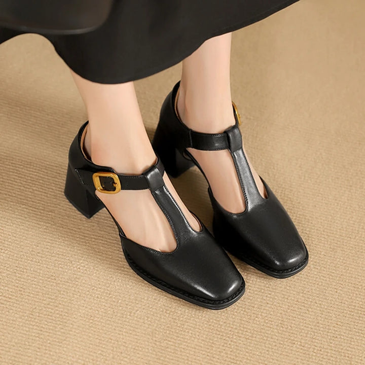 Mid Heel Retro Mary Janes