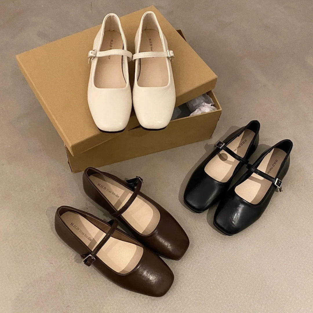 Square Head French Flats