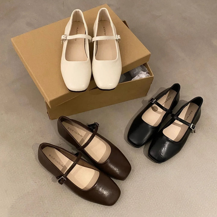 Square Head French Flats