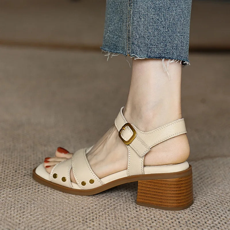 Mid heel Open toe Shoes