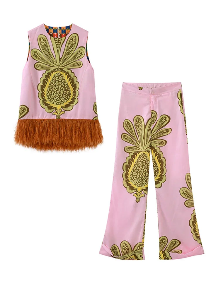 O-neck Feather Set