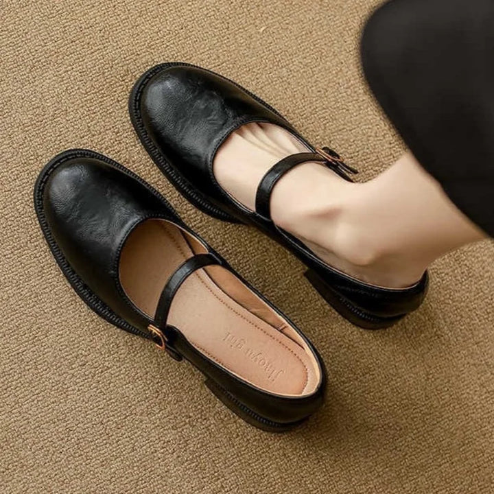 Round Toe Low Heel Mary Janes
