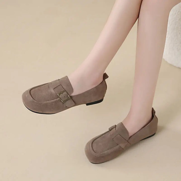 Square Toe Bucket Flats
