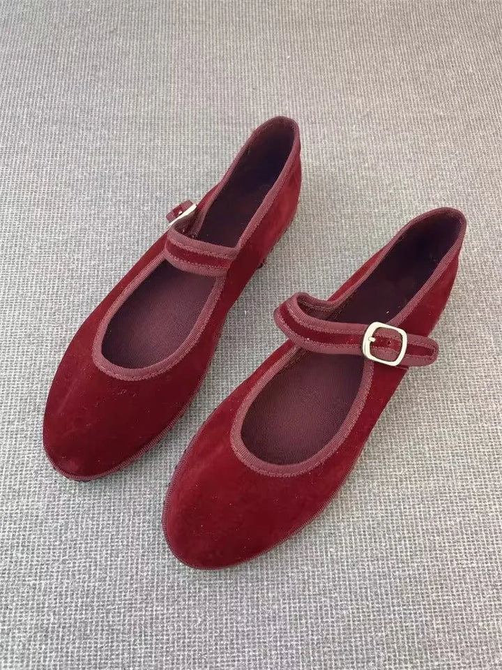 Velvet Style Mary Jane Shoes