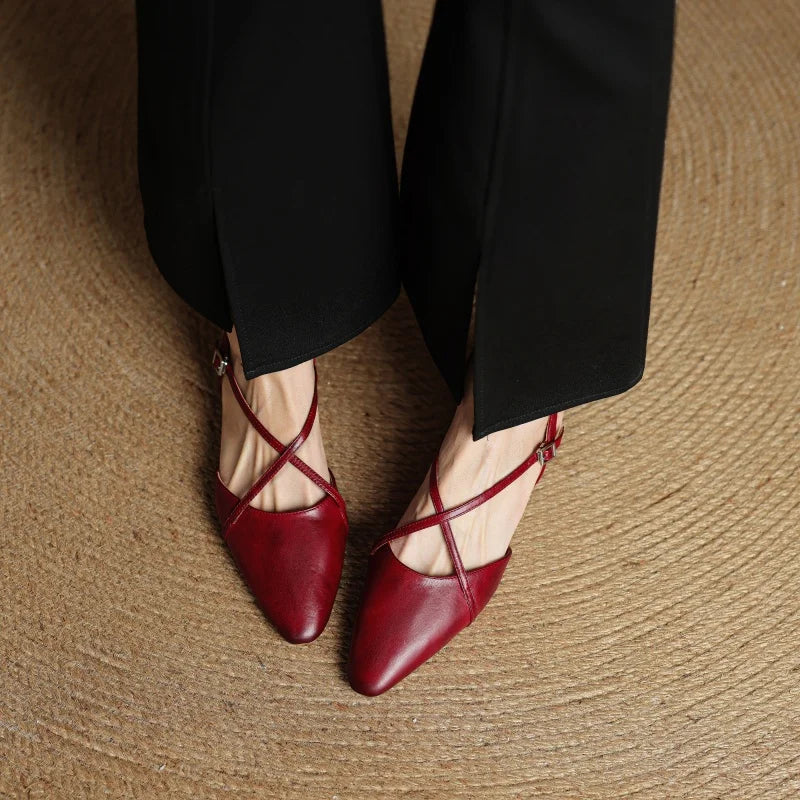 Pointed Toe Flat Sandals