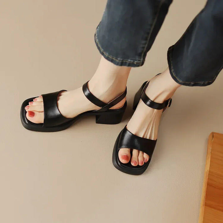 Retro French Square Sandals