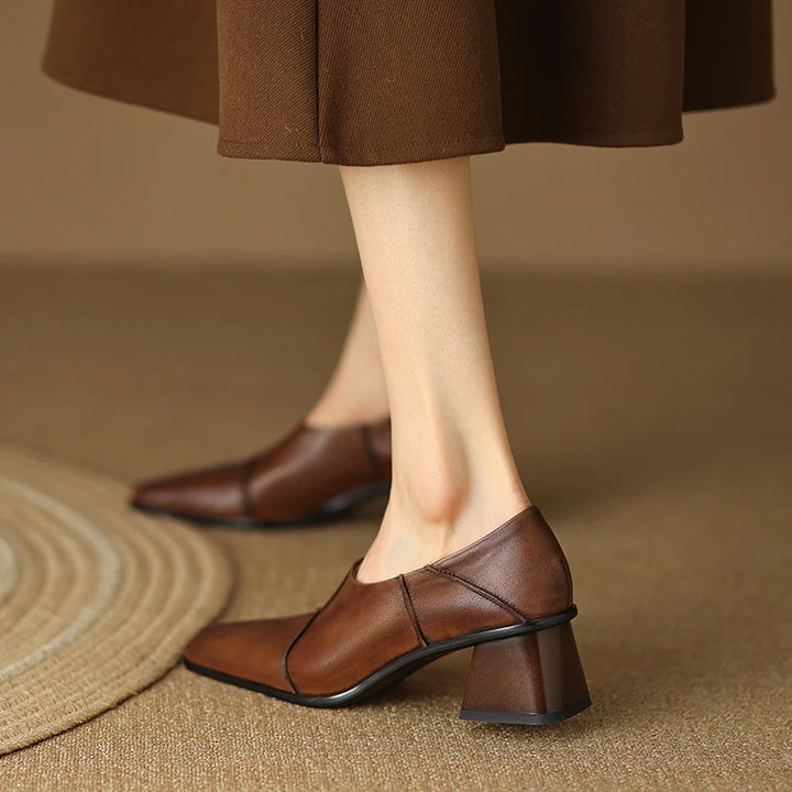 Square Toe Chunky Heels