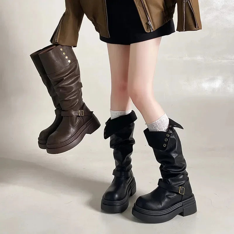Knee High Dark Boots