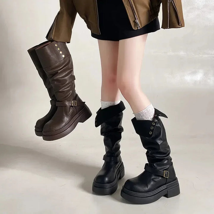 Knee High Dark Boots