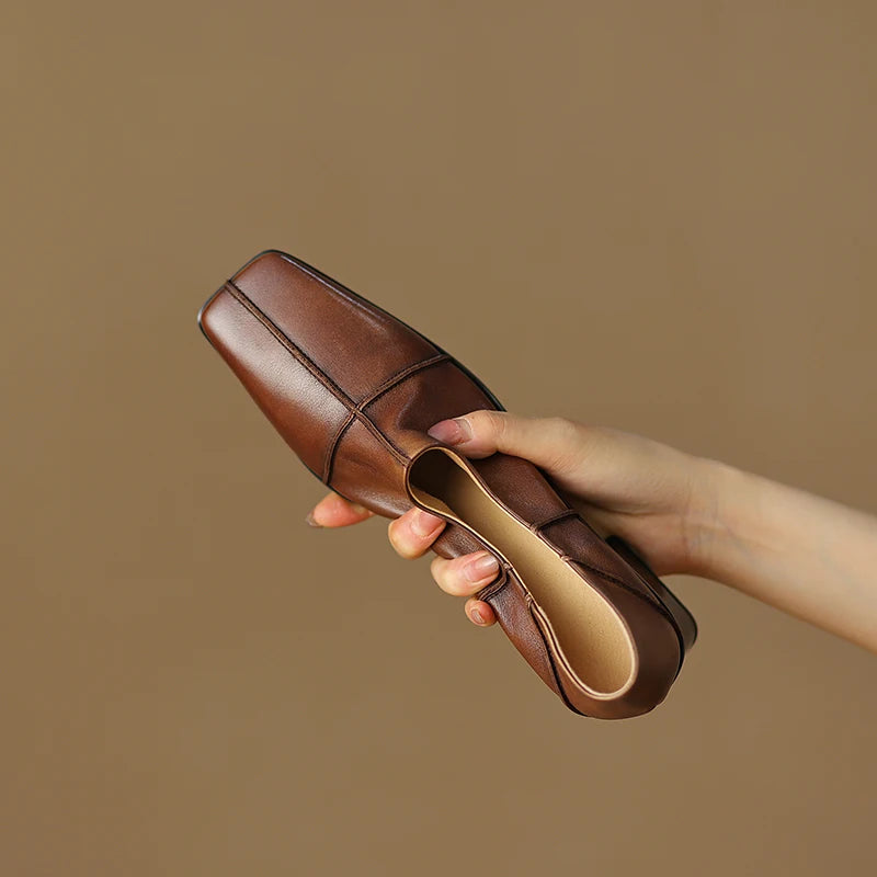 Square Toe Chunky Heels