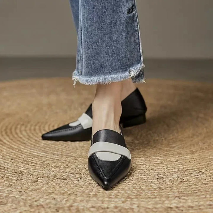 Pointed Toe Low-heeled Loafers