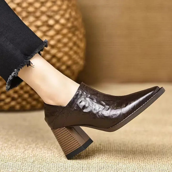 High Heels Zipper Side Single Shoes