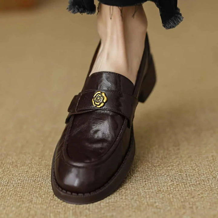Retro Chunky Heel Loafers