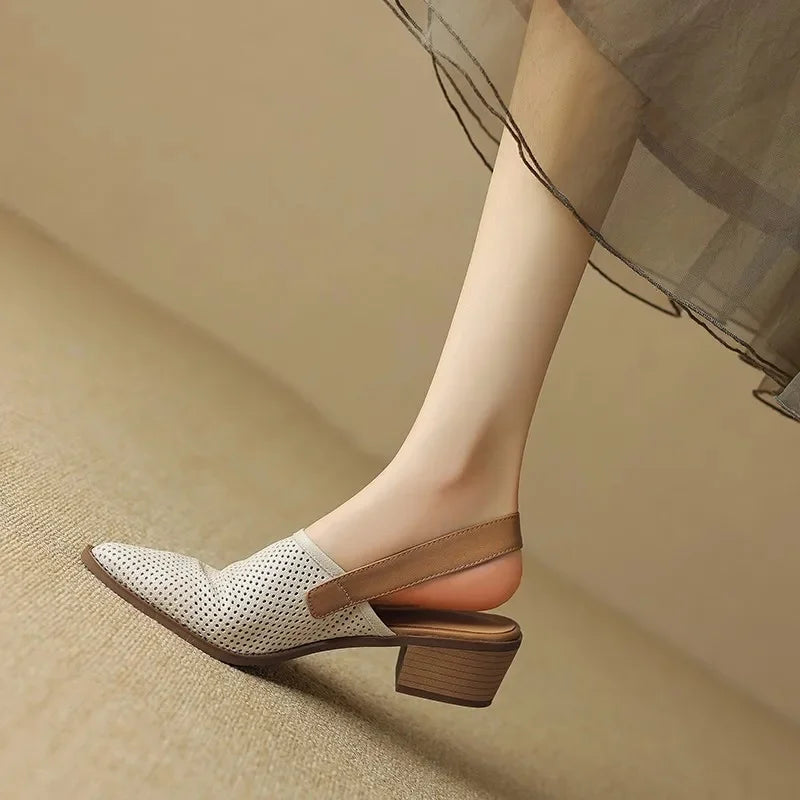 Breathable Mid Heel Shoes